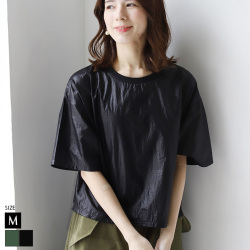 ウォッシャブルワッシャーサテンブラウス(P25012)