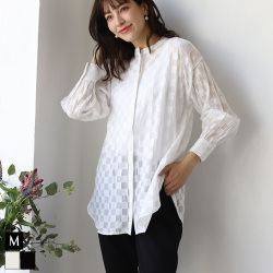 チェッカーフラッグシアーブラウス(293-30103)