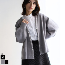 パールラインニットカーディガン(160-10176)