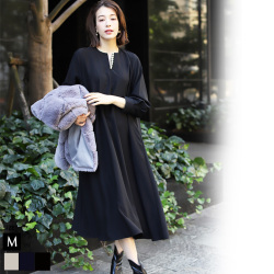 パールネックジョーゼットワンピース(KY-0006)