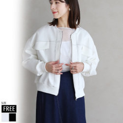 ステッチポケットデザインブルゾン(KY-4013)