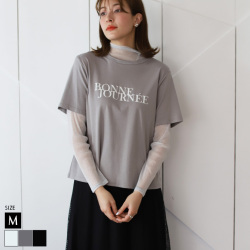 ラメチュールレイヤードロングTシャツ(51861R)