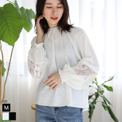 レースボリュームスリーブブラウス(293-31001)