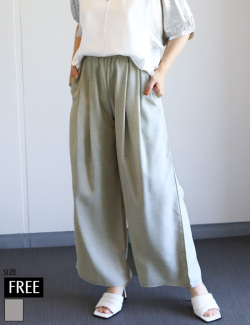 リネンライクイージーパンツ(R033217)