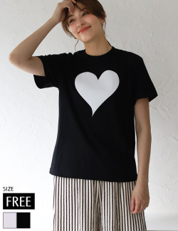 フロッキービッグハートTシャツ(14619)