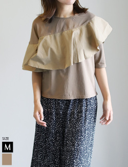 アシンメトリーフレアデザインカットソー(62383)