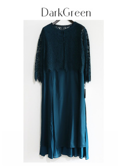 ラッセルレースボレロ付きドレスワンピース(KY-0010)