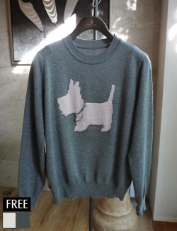 ドッグモチーフチャームニット(KY-4515)