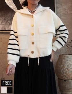 ゴールドボタンニットアウター(KY-4603)