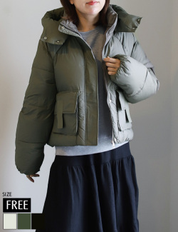 中綿フーディーショートコート(KY-4582)