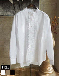 フリルカラータックラインブラウス(963-27521)