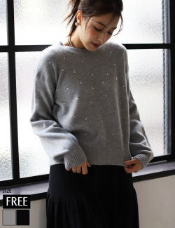 ベア―ラインストーンニット(KY-4575)