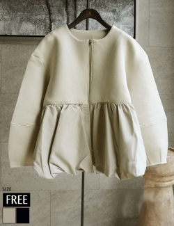 異素材切り替えダンボールブルゾン(415-38003)