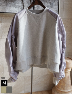 ツイルドロストギャザー裏毛トップス(35-0596)