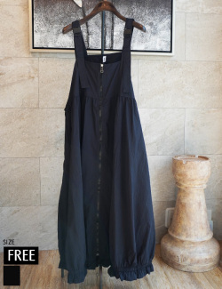 フロントZIP裾バルーンジャンパースカート(KY-4590)