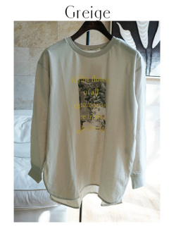 モノクロフォトプリントロングTシャツ(25-0558)