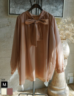 前後2wayシアーチュールレイヤードブラウス(980-33011)