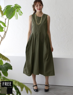 ノースリーブ立体バルーンワンピース(KY-5152)