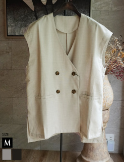 ダブルボタンジレベスト(4454)