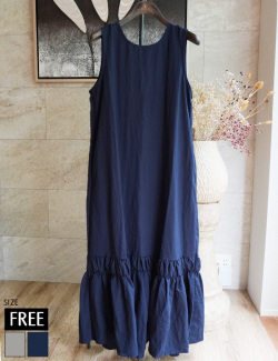 裾ギャザーノースリーブワンピース(5359)