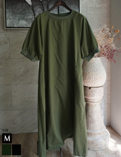 リブコットン100％ワンピース(25289038)