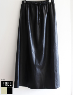 フェイクレザースカート(Y55618)