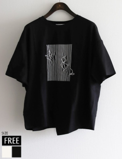 ユニークコードプリントTシャツ(151-4182)