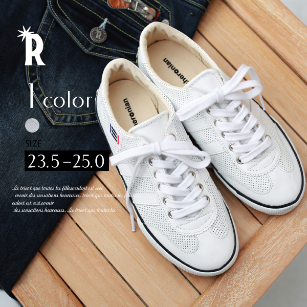 14new Maccheronian マカロニア パンチングレザースニーカー Mc 816p 2 41