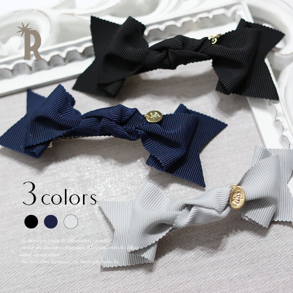 グログランリボンバレッタ Hm 004 メール便発送 返品交換不可