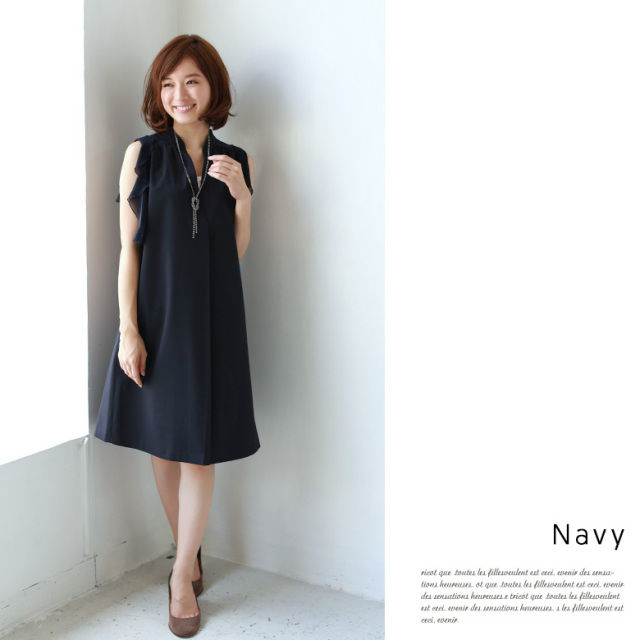 特別価格 Praise ラッフルフリルスリーブスキッパーワンピース 612