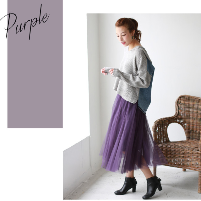 ボトムス Real Cube チュールロングスカート 19 S S 予約 4月中旬頃