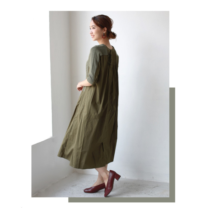 ワンピース Rosiee ニットドッキングワンピース 19 A W