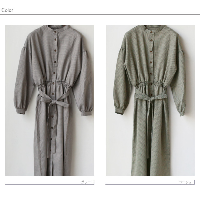ワンピース 特別価格 270a432 Buyer S ハウンドトゥースチェックシャツワンピース S S