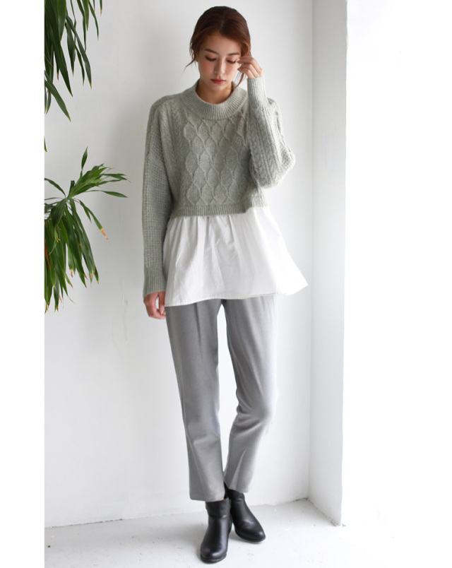 【特別価格】Buyer’s select 日本製 カシミヤフィーリングテーパードパンツ(852-66532)