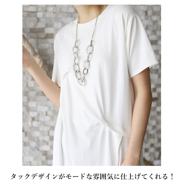 【Cu】タックデザインワンピース(35-0059)