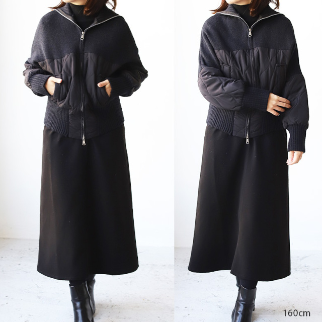 キルティングニットZIPアウター(44295)