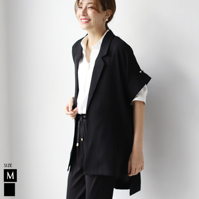 袖パールテーラードジャケット(70030-3104) 