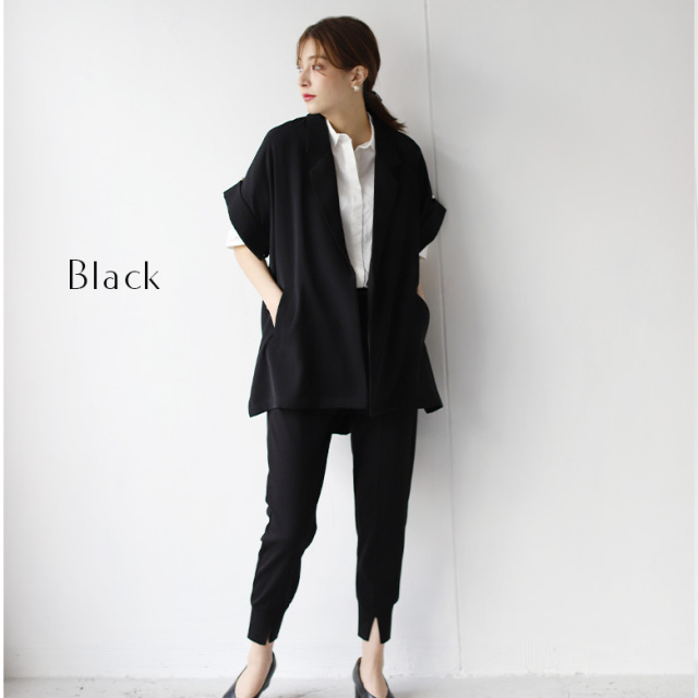 袖パールテーラードジャケット(70030-3104) 