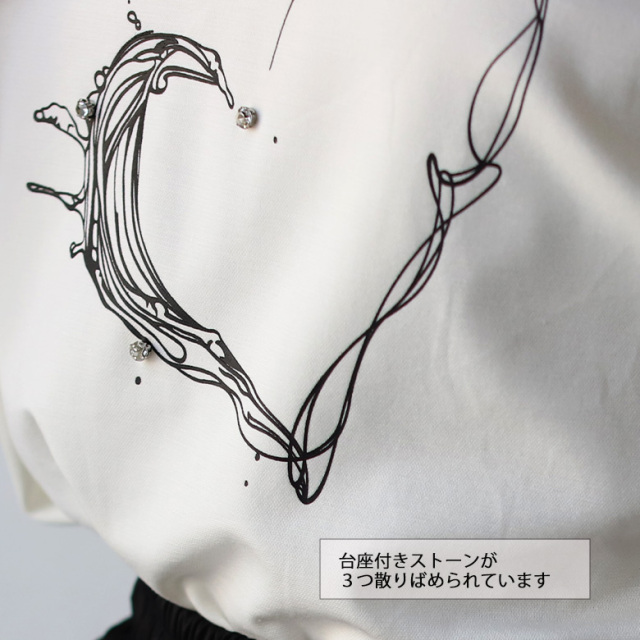 新品未使用　self portrait ビジュー　リボントップス シャーリングリボンショートオフショルカットソートップス