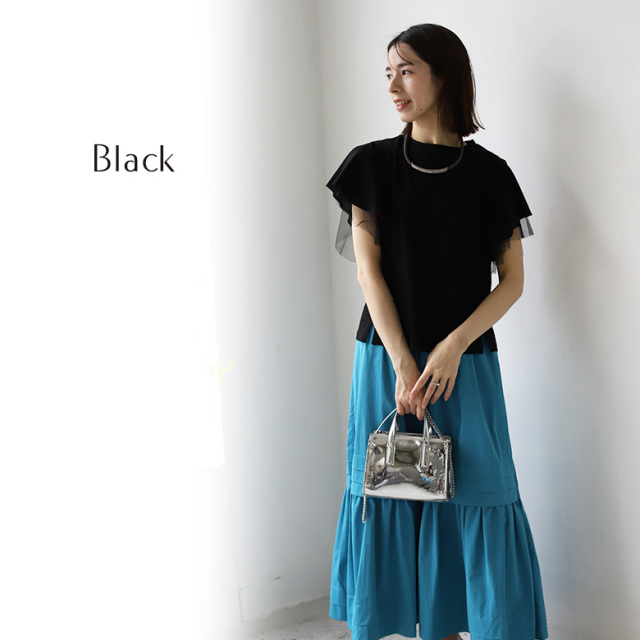 【新品】アルページュストーリー　チュールフリルTシャツ classicalelf tシャツ 甘さの中にカジュアル要素も取り入れた1枚