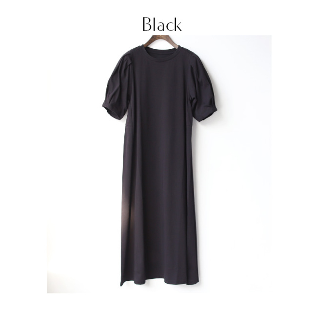 接触冷感パフスリーブフレアワンピース(WOS6446)