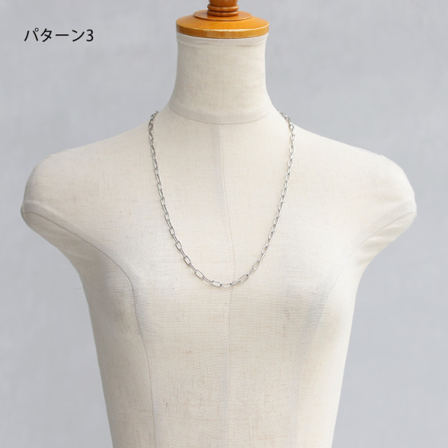 チェーン＆パールラリエットネックレス(100473)
