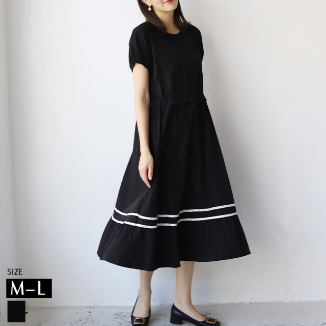 OBLI／リボングログランドッキングワンピース MERCURYDUO ワンピース BIGリボンニットドッキングワンピース