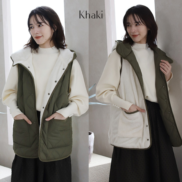 epa リバーシブルベスト　キルティング 洗濯機OK・リバーシブル】キルティングベスト｜KINDCARE