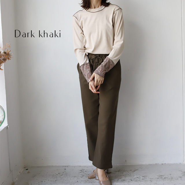 裏起毛スーパーストレッチワイドパンツ(34-0092)