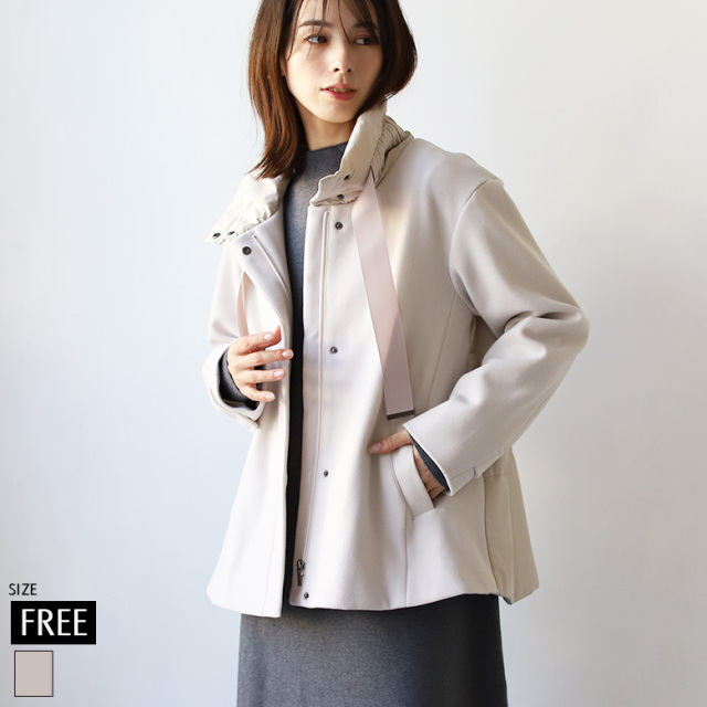 グログランリボン切替えカポックコート(38-F1050)