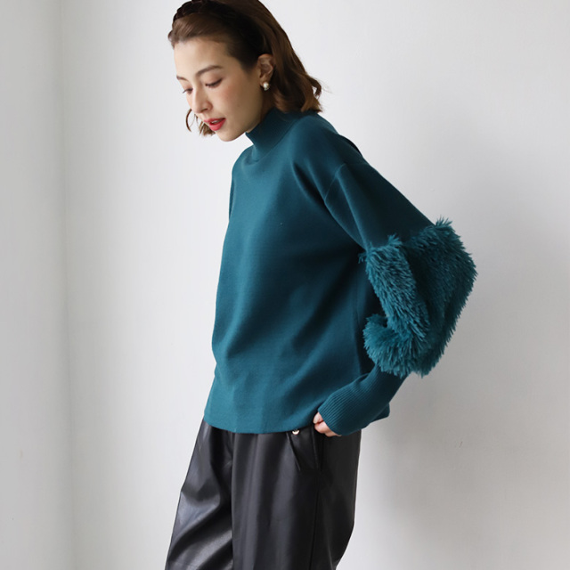 ボリュームファースリーブニット(51795J)