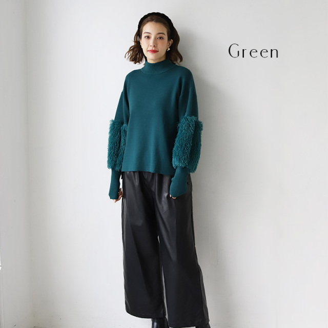 ボリュームファースリーブニット(51795J)