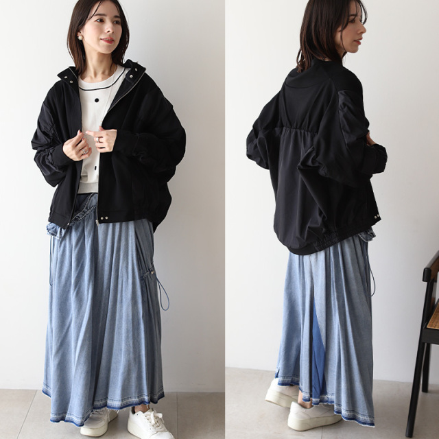 【新品】シャーリングリボンブルゾン リボンシャーリングBZ|ems excite | RETRO GIRL ONLINE STORE