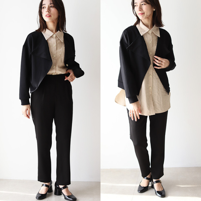 ジャケットドッキングシャツトップス(KY-4050)